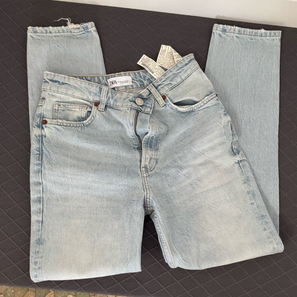 Zara Women’s Light Blue Straight Jeans, Women’s 4